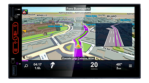 Central multimídia com GPS
